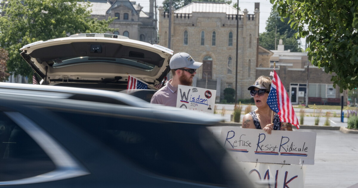 For a few, celebrating the Fourth meant protest