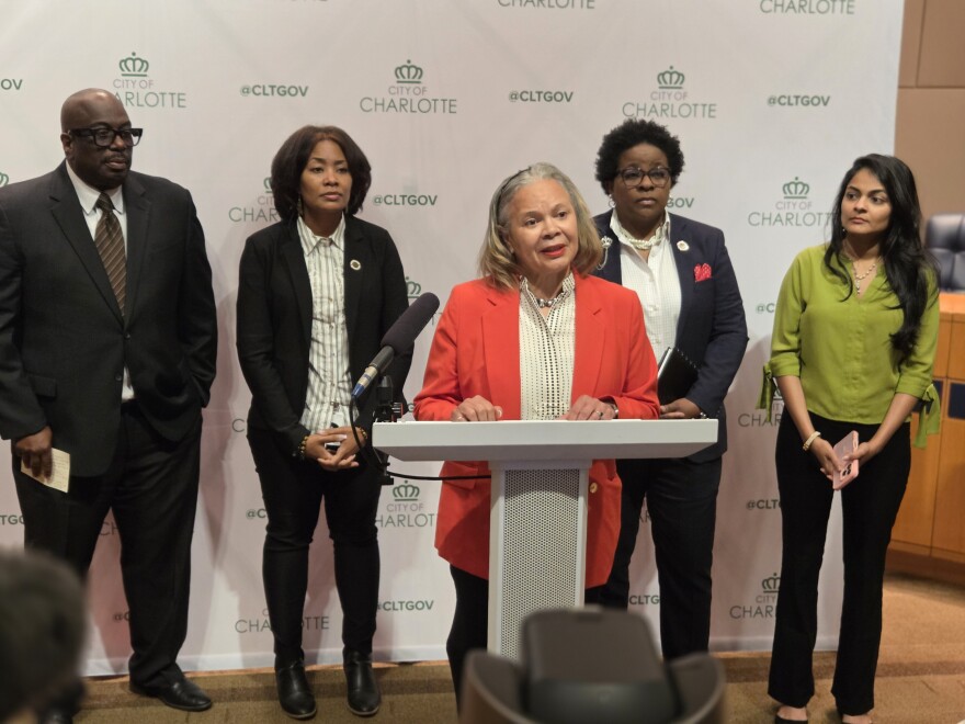 Charlotte Mayor Vi Lyles held a news conference to push back against City Council member Victoria Watlington’s claims of unethical behavior.