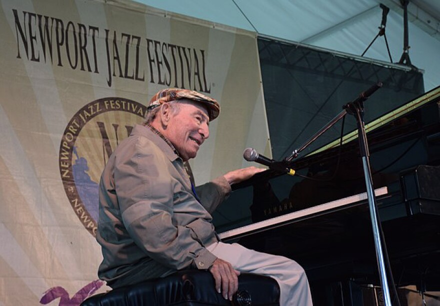 Festival producer George Wein leads the 2014 Newport Festival All Stars band.