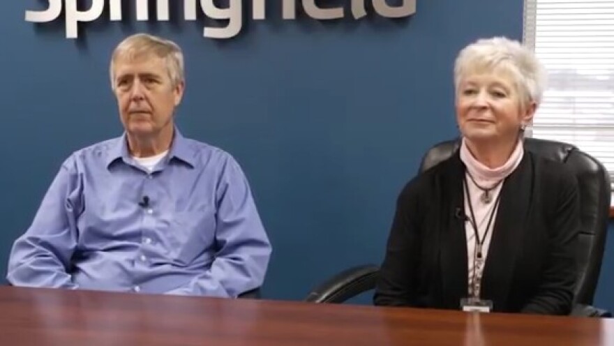 Jeff Gould and Jo Cisna, volunteers with the City of Springfield in December 2025.