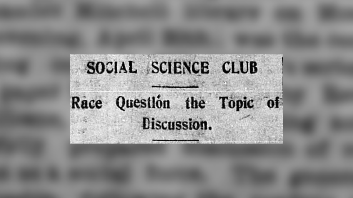 A meeting of the Social Science Club discusses race | South Dakota History - Vimarsana News