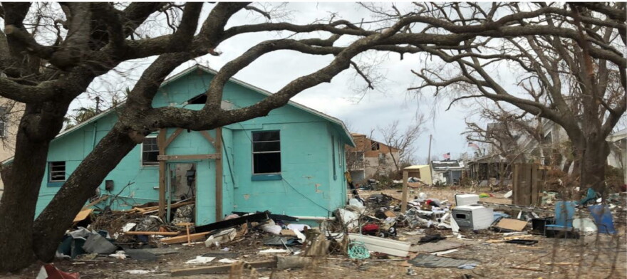 Hurricane Michael damaged xx % of homes in Panama City, Florida. Bay County officials estimate at least 5,000 people remain homeless. 