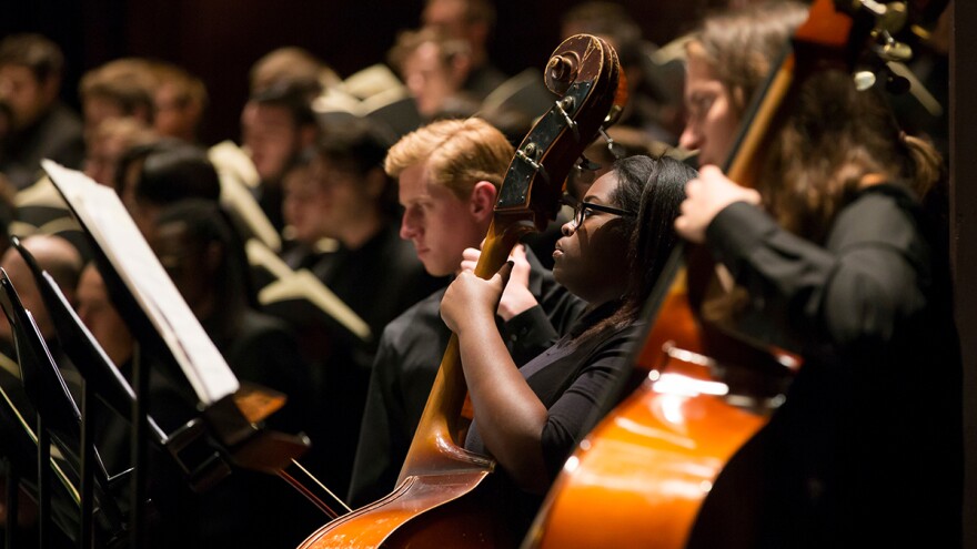 Symphony performs on stage