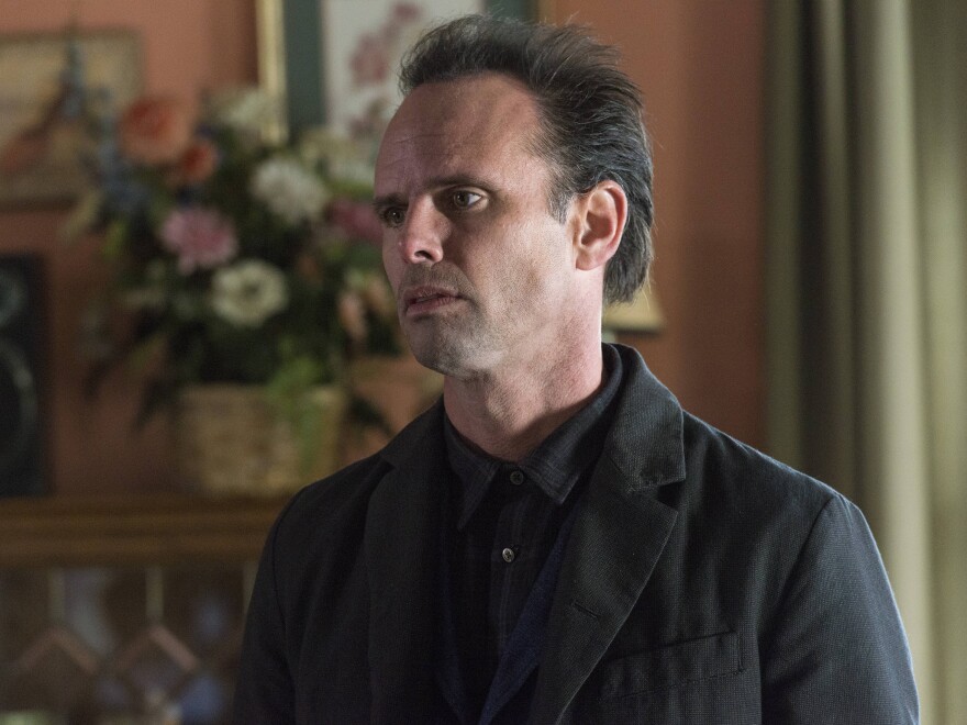 Walton Goggins plays Boyd Crowder on <em>Justified</em>. His character almost died in the pilot, but the writers liked his chemistry with actor Tim Olyphant, so they decided to keep him alive.