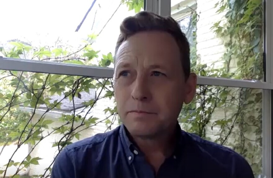 KY poet laureate Silas House during a Zoom interview with WEKU's Stan Ingold