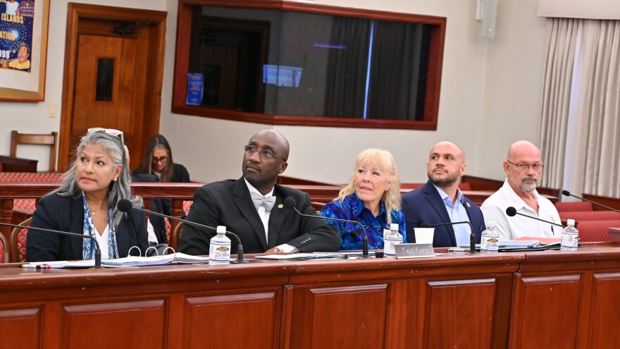 Pictured left to right: Ava Gail Bourdon (Past President of the Virgin Islands Territorial Association of REALTORS), Horace Graham (DLCA Assistant Commissioner), B.J. Harris (Vice Chair of DLCA's Real Estate Commission), Daniel Savaro (President of the Virgin Islands Territorial Association of REALTORS), Carl Gotts (Co-owner Vacation St. Croix)