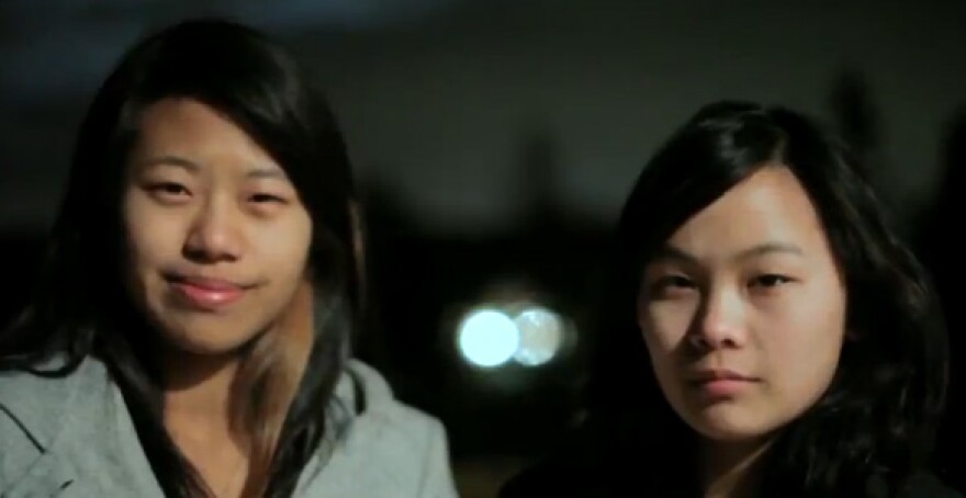 Dorothy Chen and Sara Ma from Troy High School.