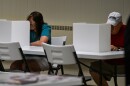 Voters fill out paper ballots at a polling place in Luzerne County on Tuesday, May 19, 2026.