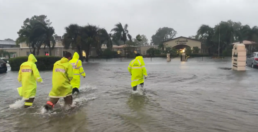 Orange County firefighters rescued residents of Avante of Orlando on Thursday. Image: OCFR via Facebook