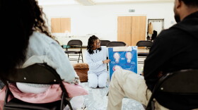 A Lamaze childbirth education session.