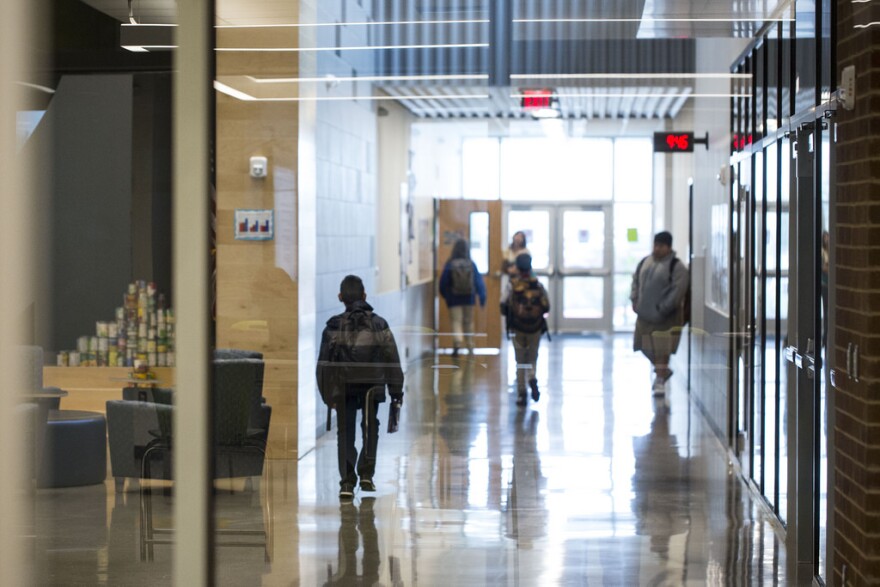 A school hallway