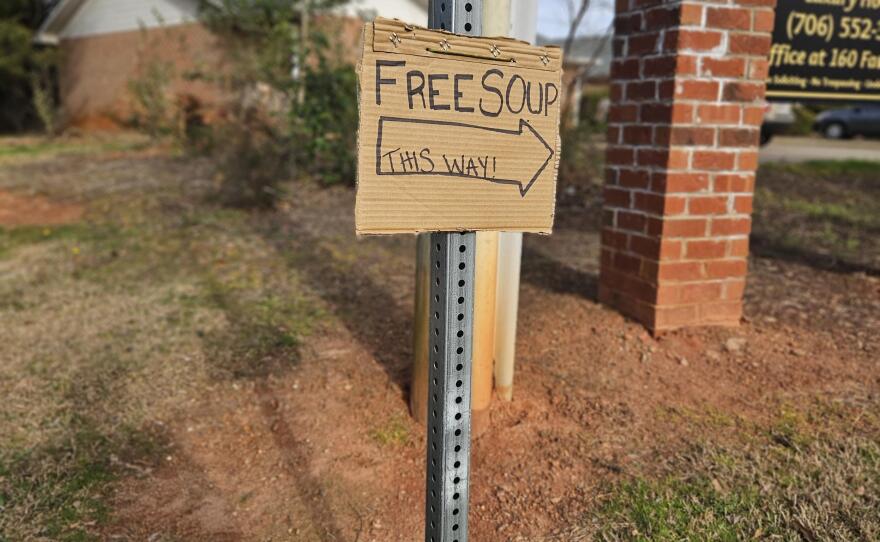 The invitation on reddit invited everyone to follow the signs for soup.