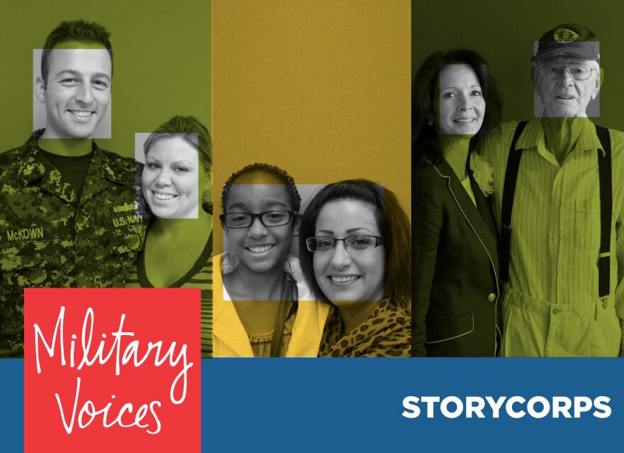 Military Voices ~ A StoryCorps Initiative: 3 images of a Military Person with a Family Member