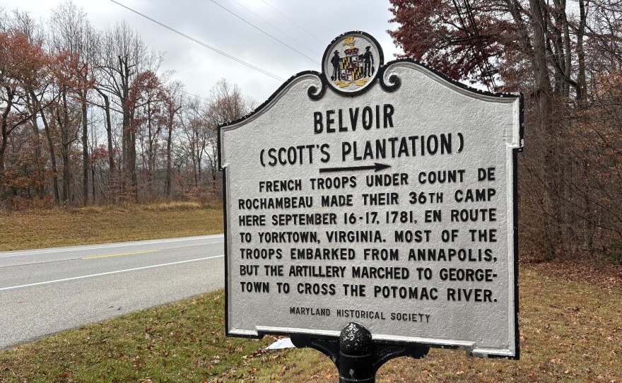 Belvoir's historic marker along Generals Highway.