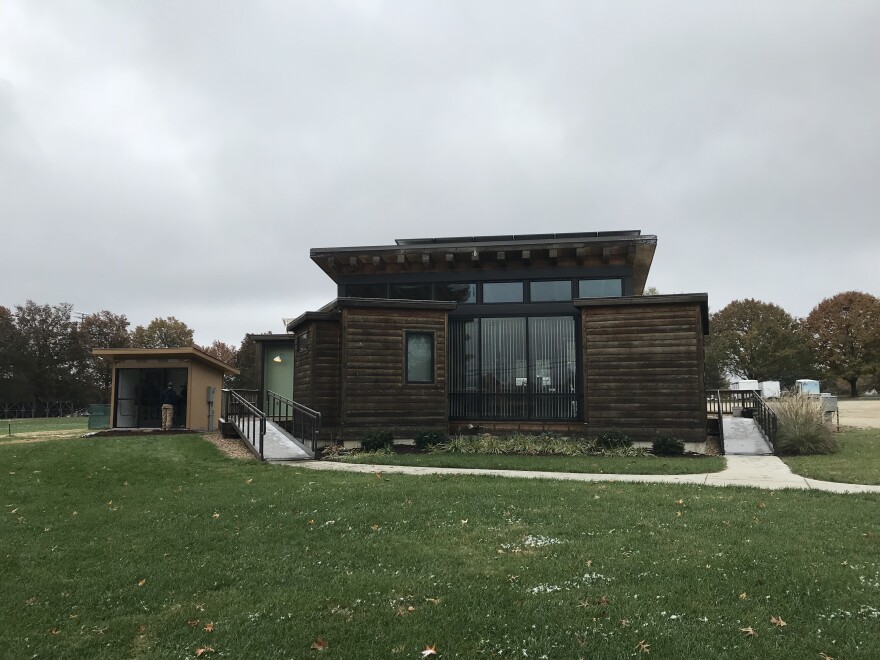 This is one of the solar powered homes in the study of new lead acid batteries on November 9. 2018