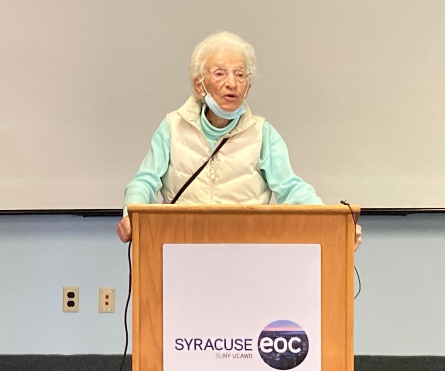 104-year-old Ruth Colvin is the mother of literacy in Syracuse, starting ProLiteracy Worldwide in 1962.