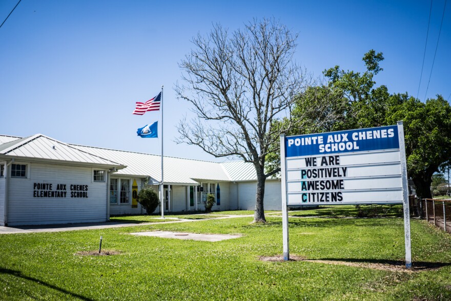 Pointe-aux-Chenes Elementary School in April 2021.