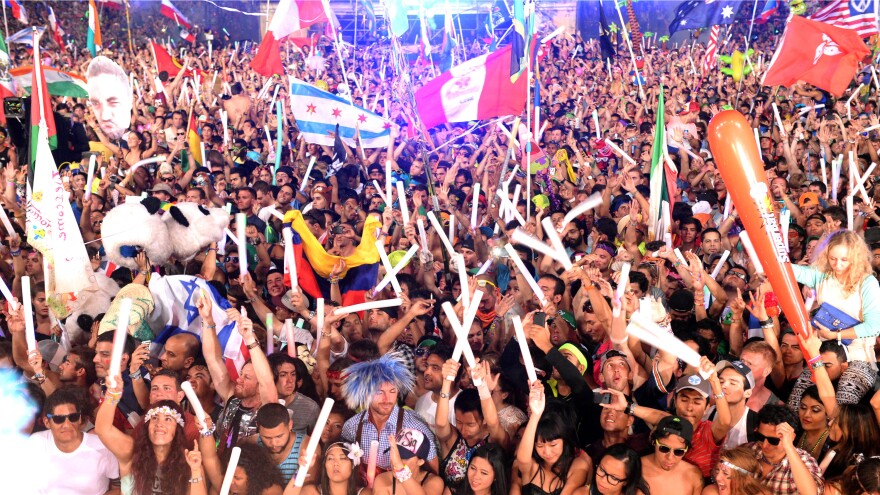 The crowd during TomorrowWorld on September 29, 2013 in Fairburn, Georgia.