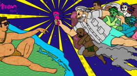Cover art for "The Miami Creation Myth" by Andrew Otazo. The first chapter was published in The Acentos Review, a Latinx literary journal, and a book is in progress.