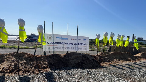 Lawmakers held a groundbreaking for construction on the Port of Wilmington Edgemoor expansion Sept. 14.