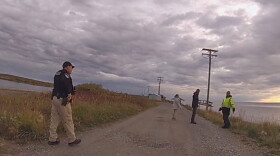 A screenshot from Cpl. Odom's body camera seconds before the shooting.