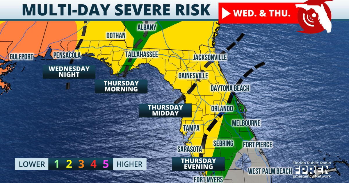 Midweek storms bring risk of tornadoes, damaging wind, and hail ahead ...