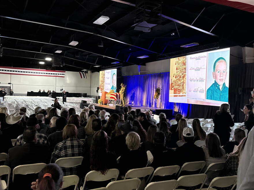 People fill the memorial room for Doug LaMalfa at the Silver Dollar Fairgrounds on Jan. 24, 2026, in Chico.