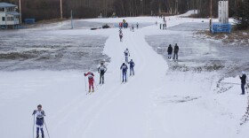 High school skiers compete in the annual Lynx Loppet race at Kincaid Park in Anchorage. The park has 30 miles of trails, but competitors were limited to a mile-long loop of man-made snow.