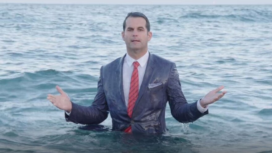 Michael Kosta in Lake Michigan [Comedy Central]