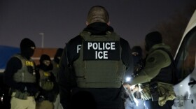 FILE - U.S. Immigration and Customs Enforcement officers gather for a briefing before an enforcement operation, Jan. 27, 2025, in Silver Spring, Md.