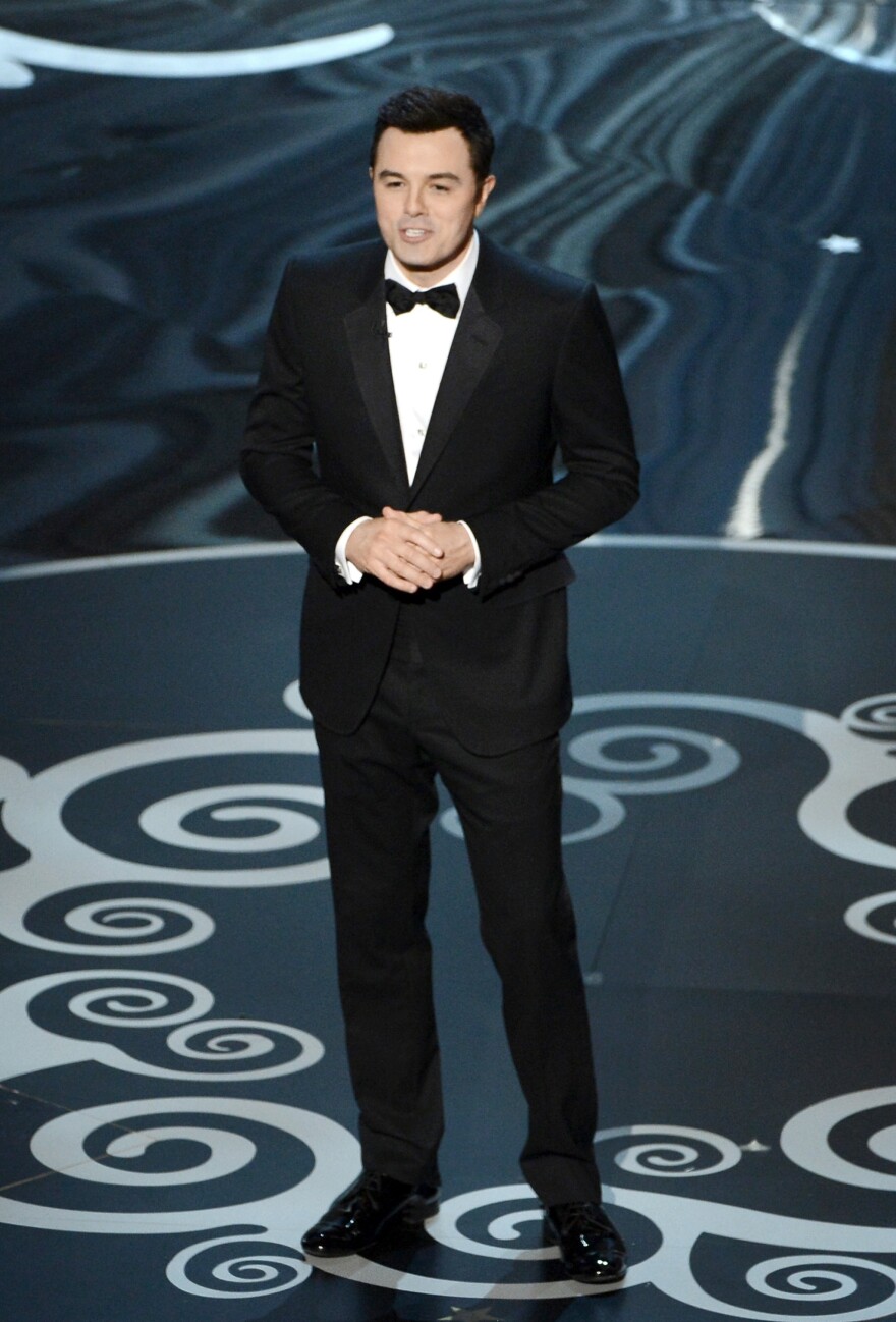 Host Seth McFarlane during Sunday's Academy Awards ceremony at the Dolby Theatre in Hollywood, Calif.