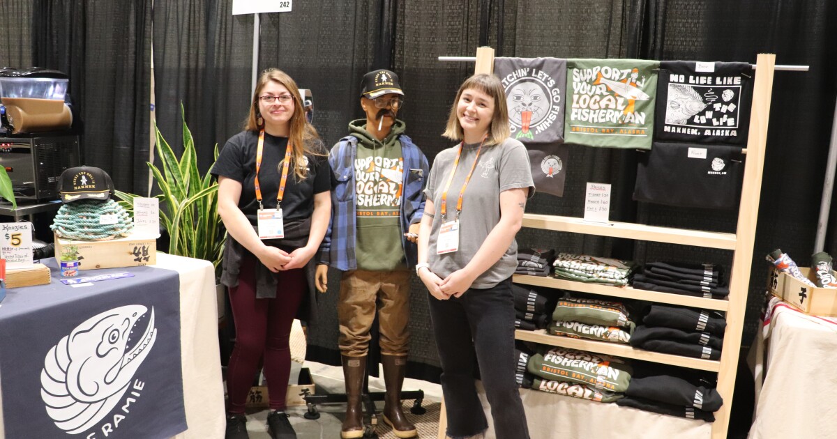 Bristol Bay artist brings ‘fishy’ designs from the boat to Pacific Marine Expo halls