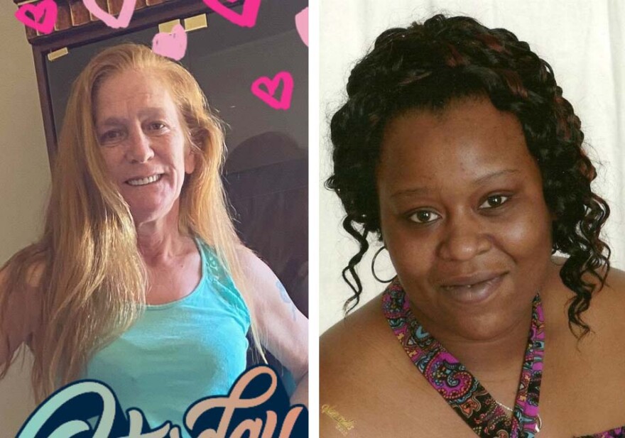 Allene "Beth" Redmon, left, and Tonita Lorice Smith, right.