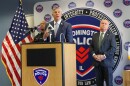 U.S. Rep. Darin LaHood, R-Dunlap, visited the Bloomington Police Department this week to deliver grant money for real-time data collection used in police investigations. He spoke at a press conference Monday with Bloomington Police Chief Jamal Simington and Mayor Dan Brady.