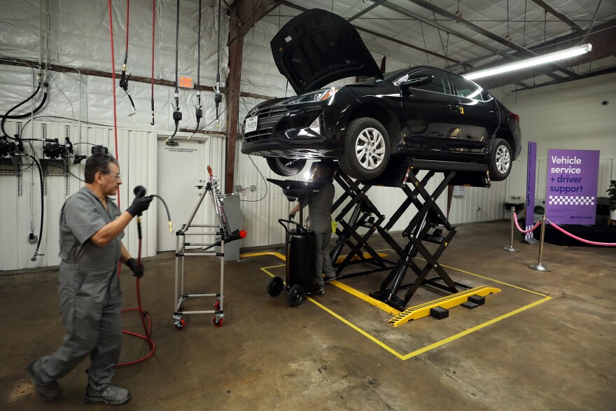 The Lyft Driver Center in Austin offers vehicle maintenance to its drivers.