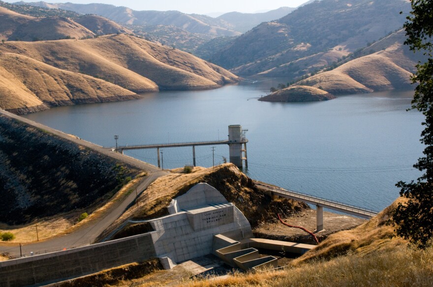 Terminus Dam impounds Lake Kaweah in Tulare County.