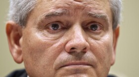 Jeff Neely during an April 16 hearing on Capitol Hill. He declined to answer any of the lawmakers' questions.