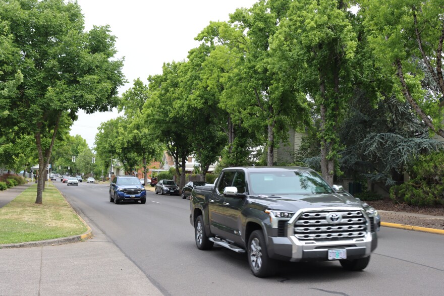 The stretch of Patterson Street between 19th and 24th streets, photographed on June 25, 2026, will undergo a lane configuration to improve safety.