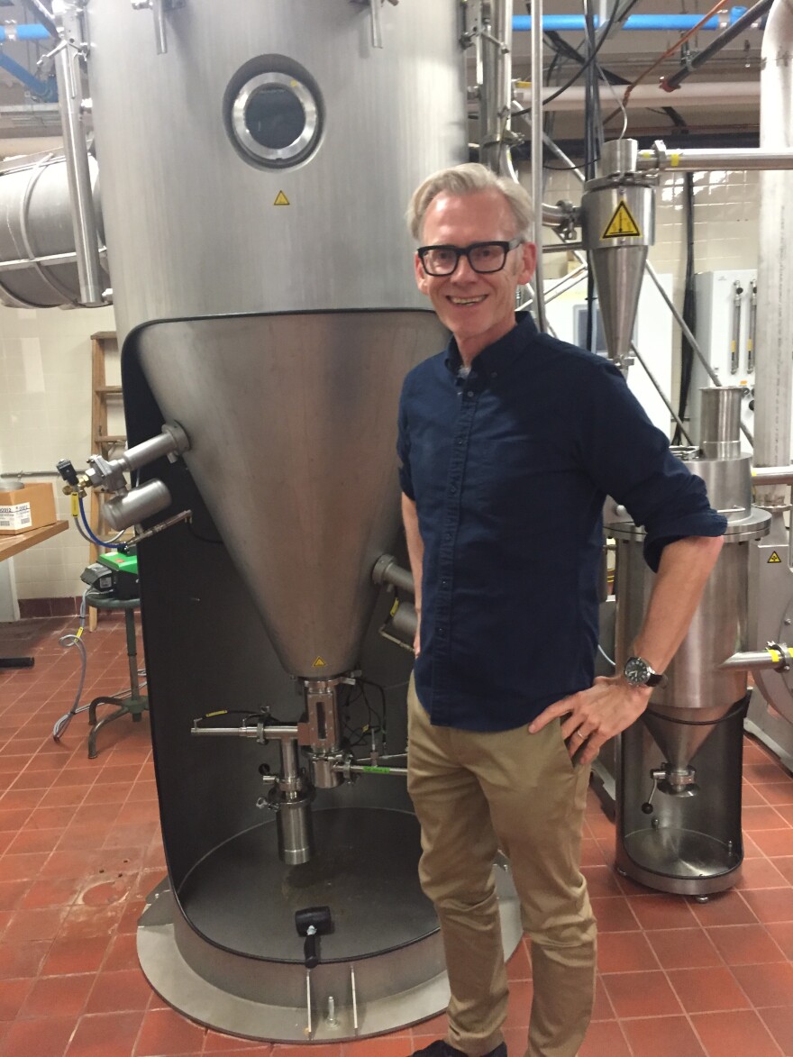 Julian McClements in his lab.