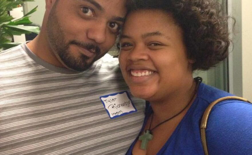 Tyler Richardson and lovely wife Natasha. Tyler is WFIT's intern extraordinaire!
