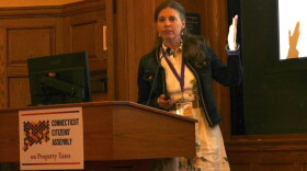 Hélène Landemore at the inaugural meeting of the Citizens’ Assembly in July.