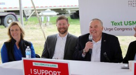 U.S. Rep. Jim Baird (R-Covington) speaks on a panel encouraging Congress to pass the United States-Mexico-Canada Agreement.