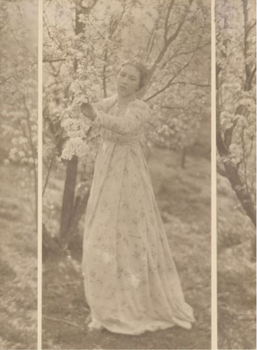 'Spring - A Triptych' 1898. Clarence H. White. Platinum print.