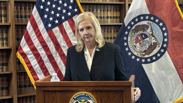 Catherine Hanaway was sworn in as Missouri's 45th attorney general on Monday, Sept. 8, 2025 in Jefferson City, Missouri.