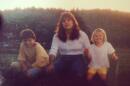 Kate Stornetta with her children when she came to Mendocino County 25 years ago