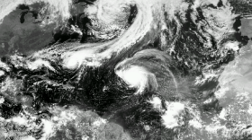 Satellite photo of the Atlantic basin.