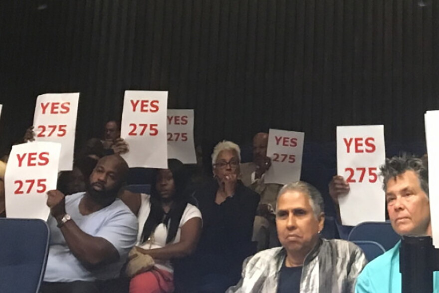 Supporters of the non-binding resolution recognizing gun violence as a public health issue. (Katie Simpson/WFYI)