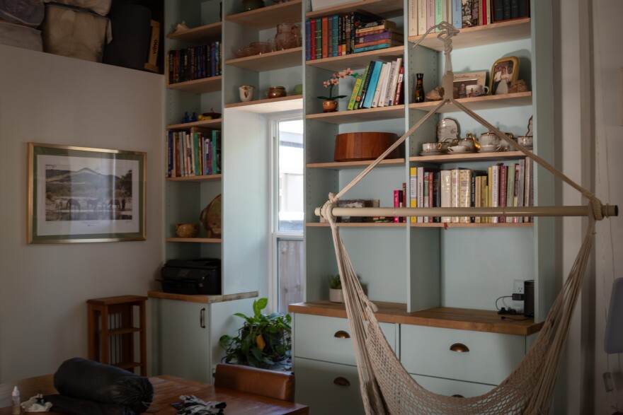 The interior of Joel Roop-Eckart and Belle Barnes' fixer-upper home.