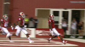 D.J. Matthews scores a touchdown on an 81-yard punt return against Idaho on September 11th, 2021.