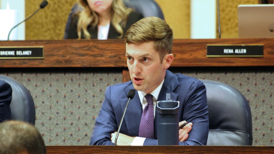 Andy Nielsen discusses the budget during the City-County Council's final vote October, 19th.